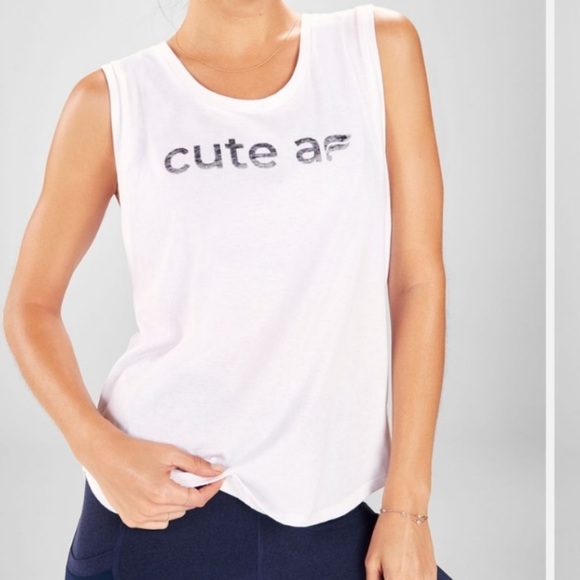 FABLETICS Cute AF Oversized Workout Tank Top M - Picture 1 of 6
